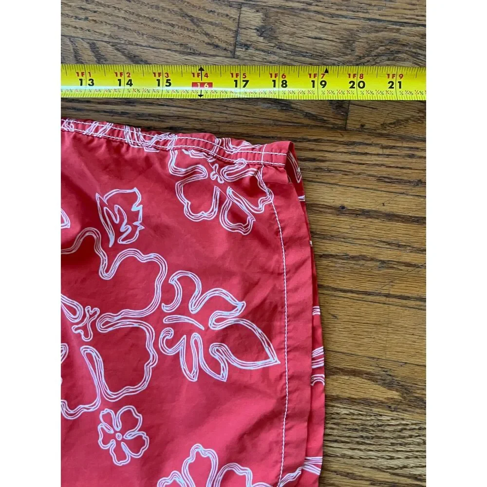 VILEBREQUIN Red Orange Floral Swim Shorts Trunks   Mens Size XXL